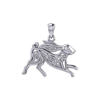 Celtic Rabbit or Hare Silver Pendant TPD6038 - Jewelry